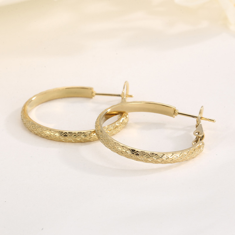 1 Pair Casual Simple Style Solid Color Plating Titanium Steel 18K Gold Plated Hoop Earrings display picture 8