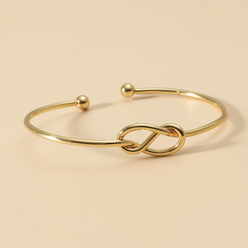 Casual Simple Style Knot Alloy Women's Bangle display picture 4