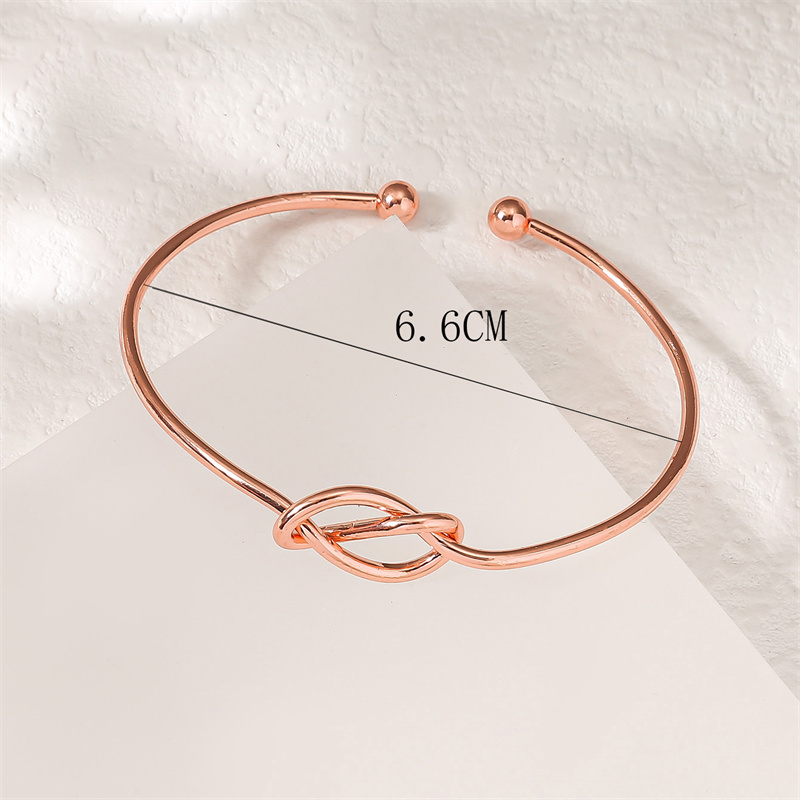Casual Simple Style Knot Alloy Women's Bangle display picture 7
