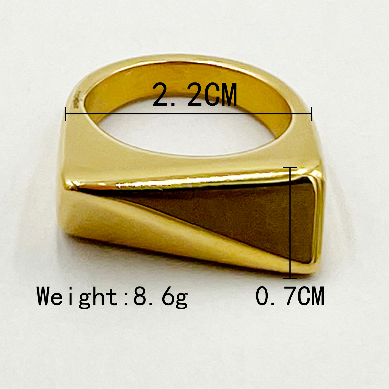 Artistic Commute Irregular Solid Color 14K Gold Plated 304 Stainless Steel Wholesale Rings display picture 3