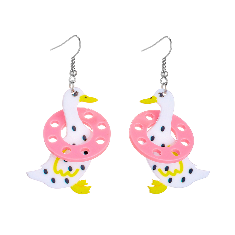 Style De Bande Dessinée Mignon Canard Arylique Femmes Boucles D'oreilles display picture 2