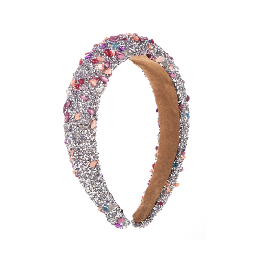 Elegant Shiny Irregular Sponge Inlay Artificial Crystal Artificial Diamond Glass Stone Hair Band display picture 8