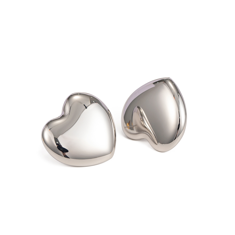 1 Pair Ins Style Heart Shape Stainless Steel Ear Studs display picture 5
