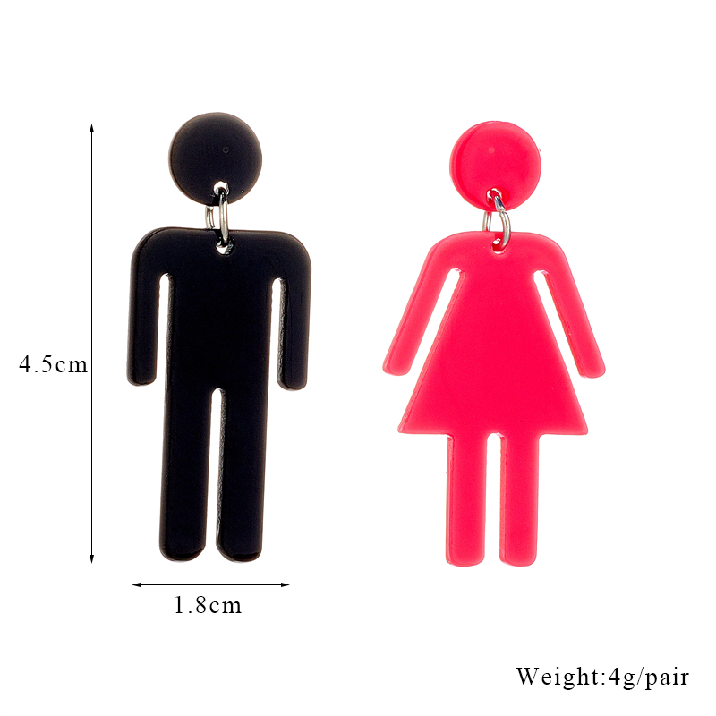 Cartoon Style Funny Human Arylic Women's Drop Earrings display picture 2