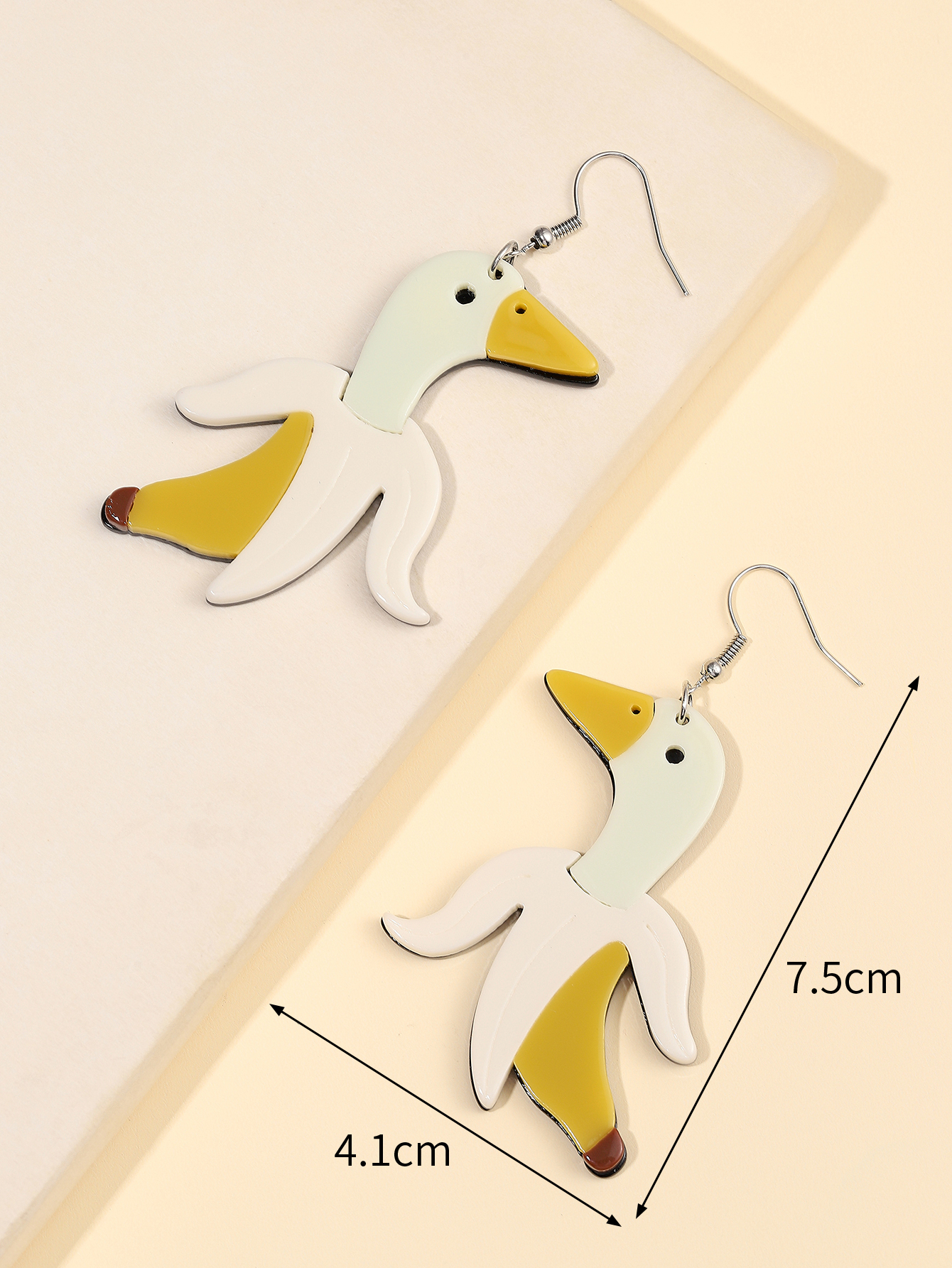 Cartoon Style Cute Banana Duck Arylic Women's Drop Earrings display picture 3