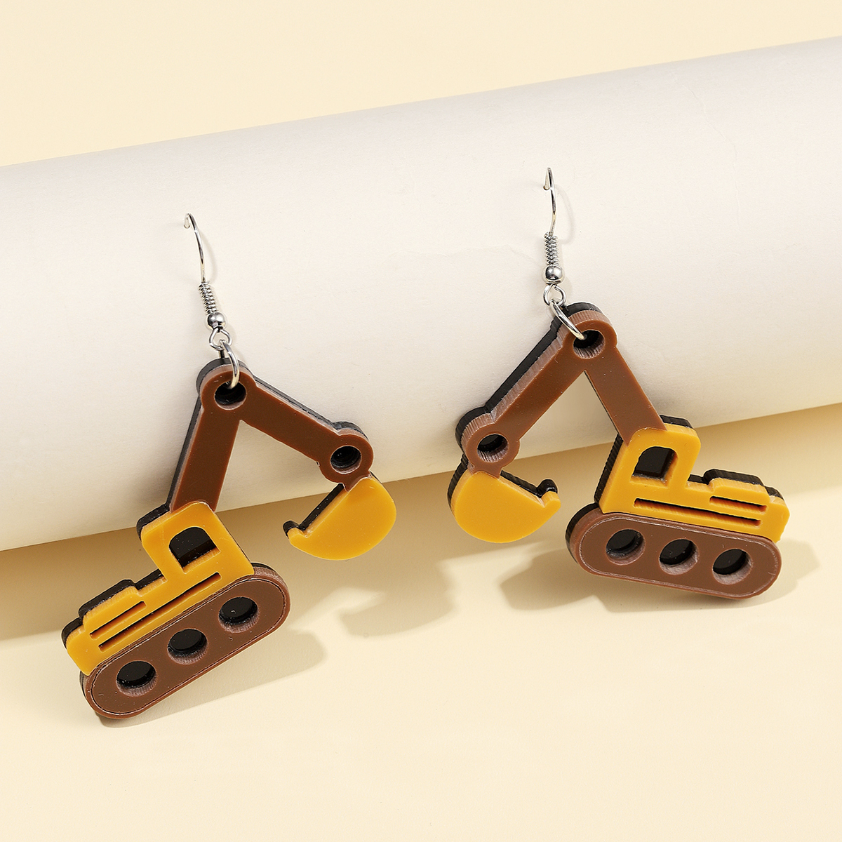 Cartoon Style Funny Excavator Arylic Women's Drop Earrings display picture 1