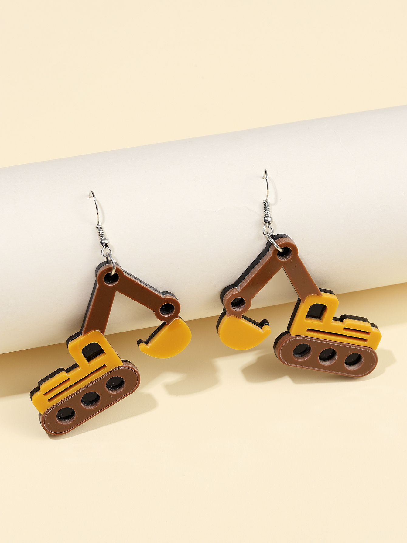 Cartoon Style Funny Excavator Arylic Women's Drop Earrings display picture 4