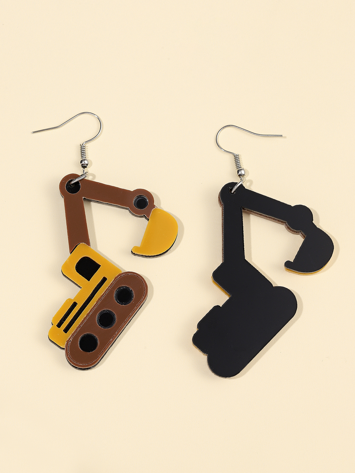Cartoon Style Funny Excavator Arylic Women's Drop Earrings display picture 3