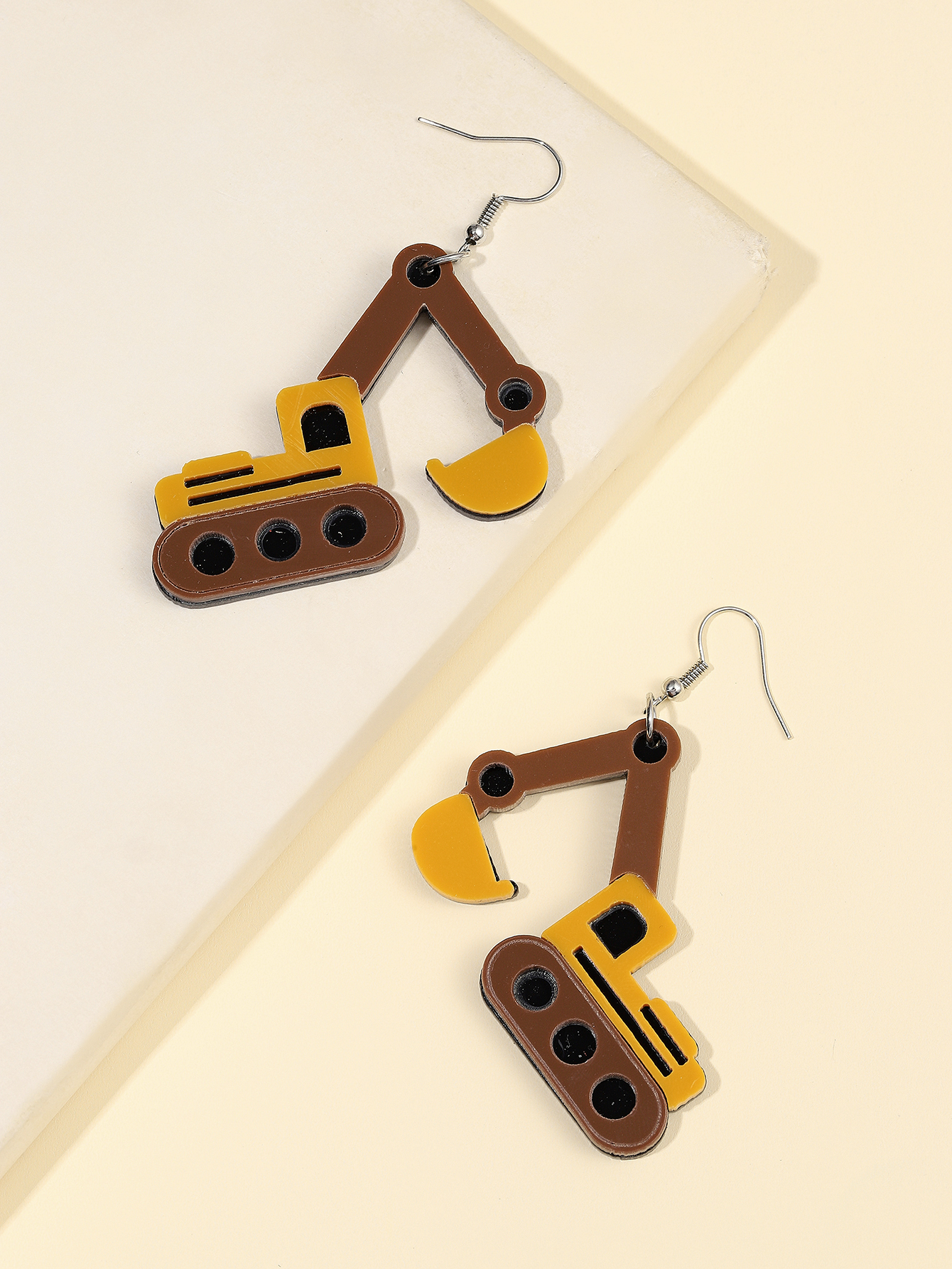 Cartoon Style Funny Excavator Arylic Women's Drop Earrings display picture 5