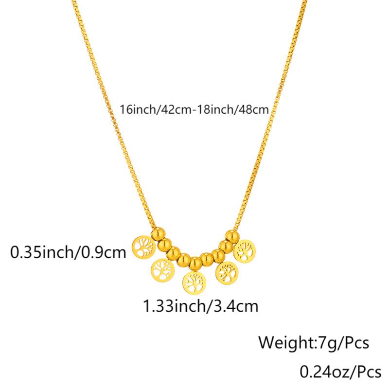 Titanium Steel 18K Gold Plated INS Style Casual Plating Tree Butterfly Daisy display picture 1