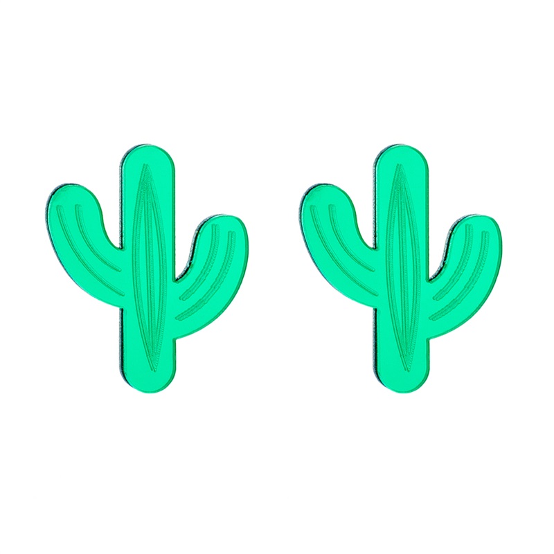 Cartoon Style Cactus Arylic Women's Ear Studs display picture 1
