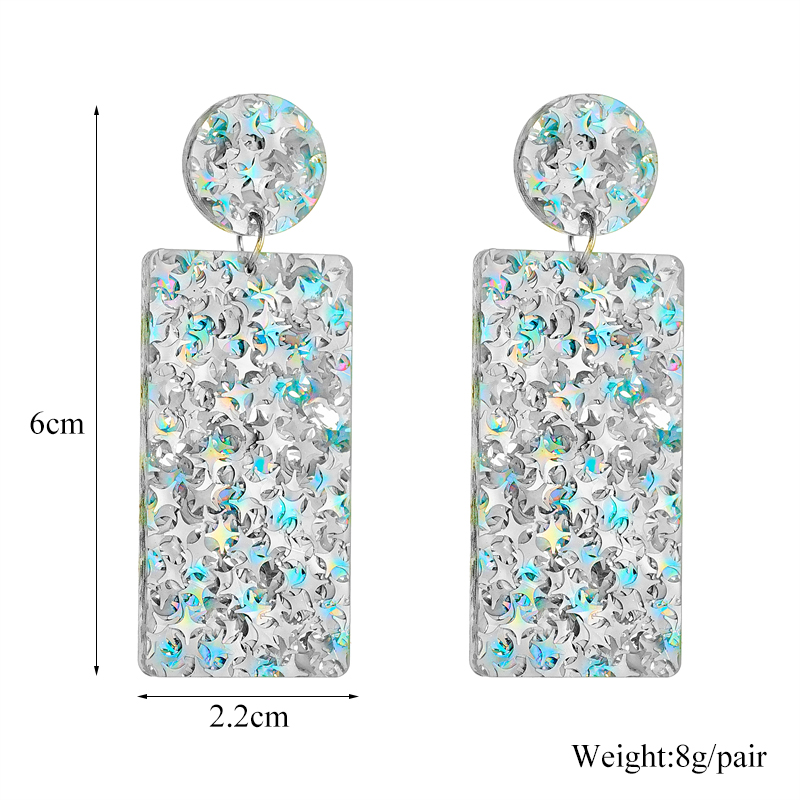 Modern Style Round Heart Shape Arylic Sequins Women's Drop Earrings display picture 14