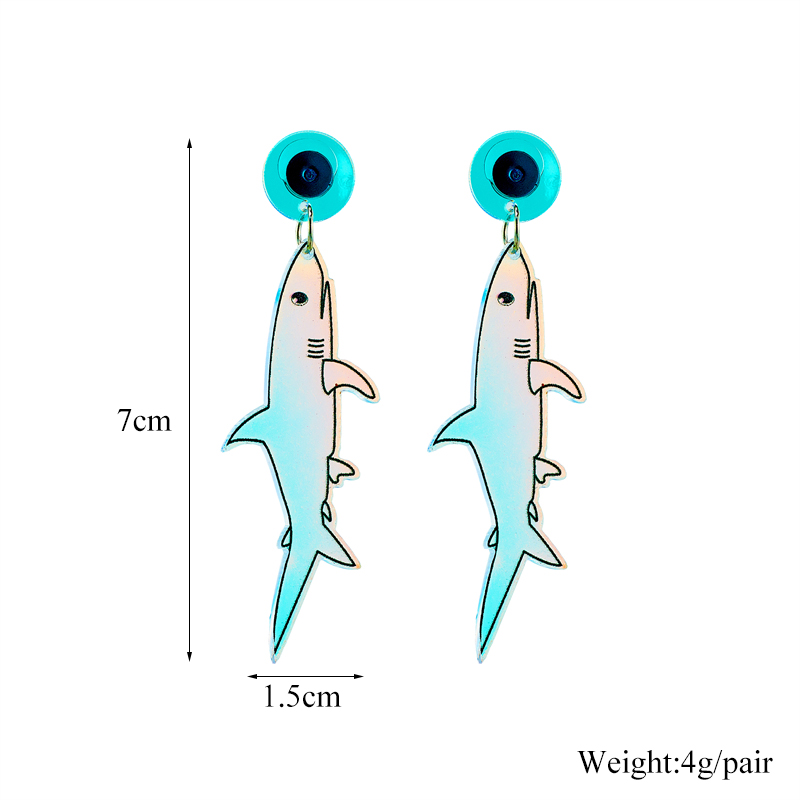Vacation Dolphin Octopus Shark Arylic Printing Women's Drop Earrings display picture 11