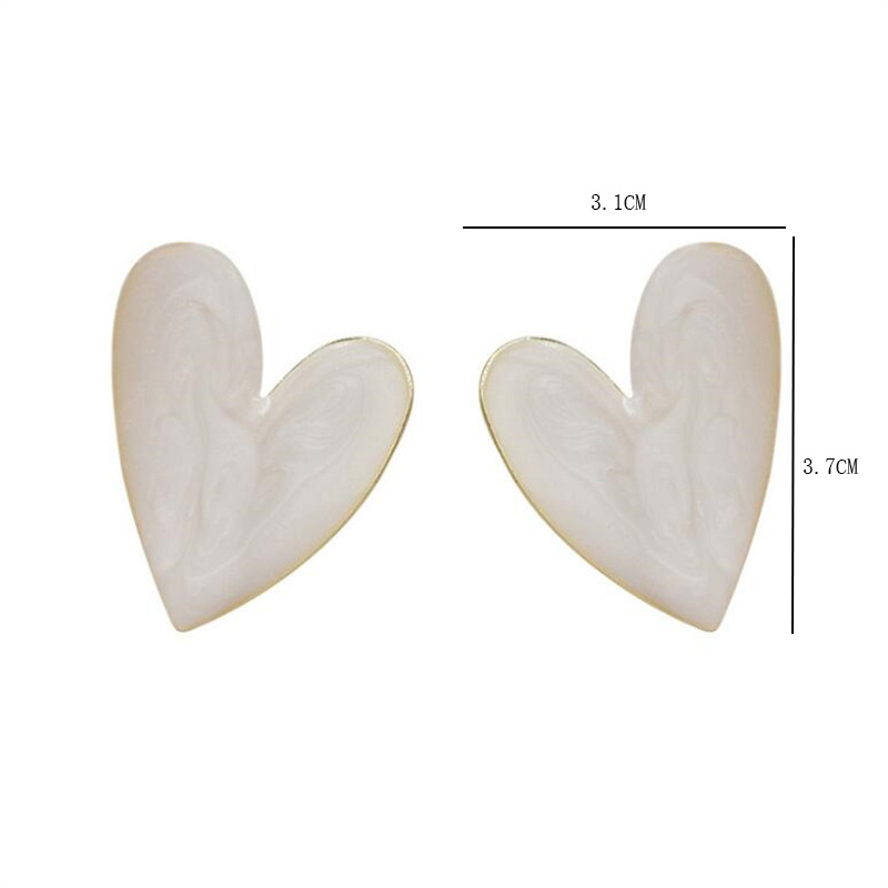 1 Pair Sweet Heart Shape Alloy Ear Studs display picture 5