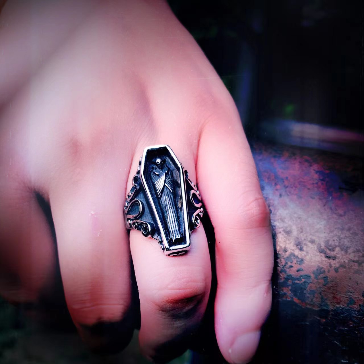Gothic Retro Punk Mummy Alloy 14k Gold Plated Unisex Open Ring display picture 1