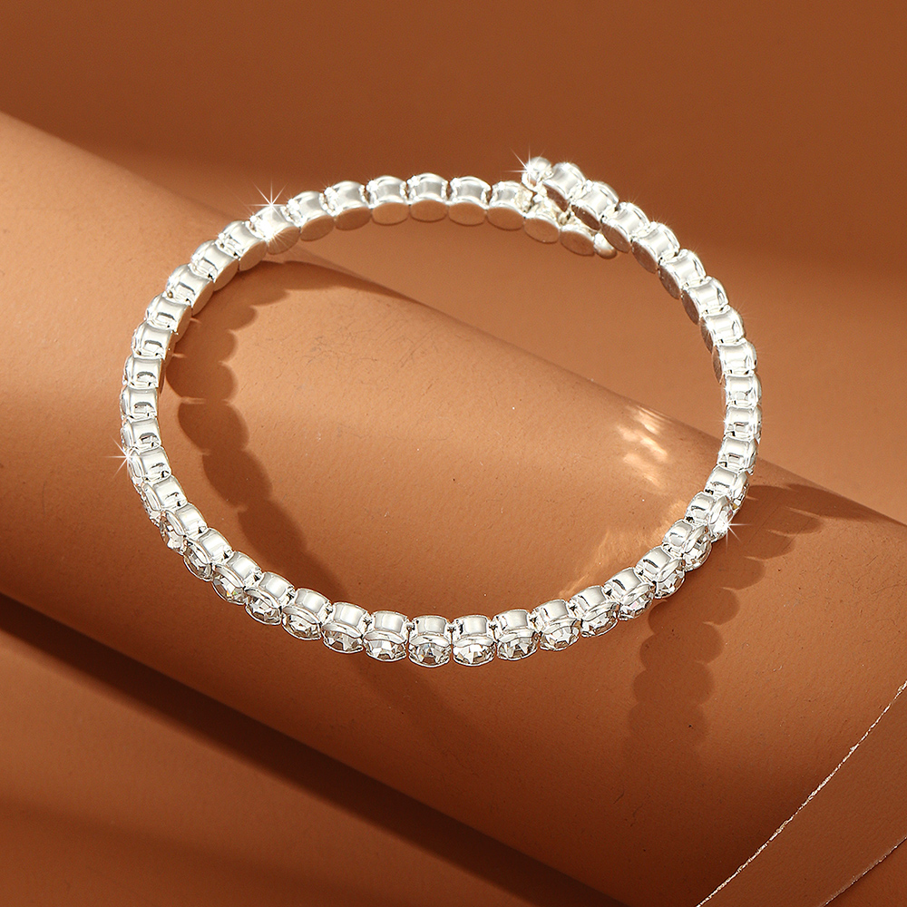 Modern Style Oversized Solid Color Artificial Gemstones Artificial Pearl Inlay Rhinestones Pearl Women's Bangle display picture 8