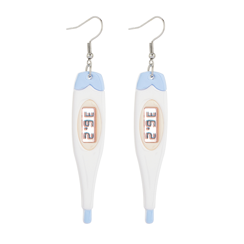 Cartoon Style Novelty Thermometer Arylic Three-dimensional Women's Drop Earrings display picture 1