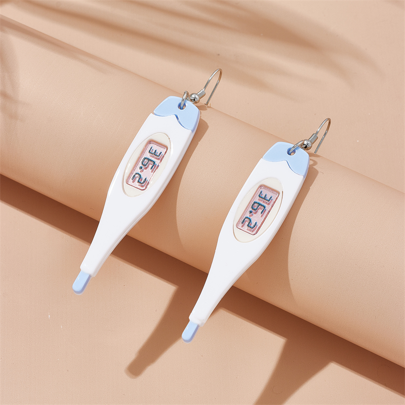 Cartoon Style Novelty Thermometer Arylic Three-dimensional Women's Drop Earrings display picture 3