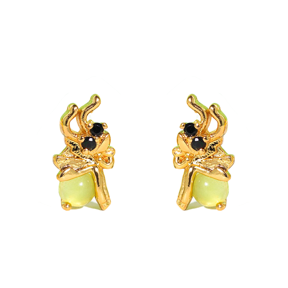 1 Set Princess Cute Cartoon Character Brass Asymmetrical Plating Inlay Zircon 18k Gold Plated Ear Studs display picture 8