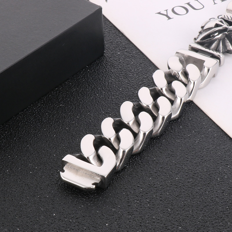 Hip-hop Streetwear Wolf Titanium Steel Men's Bracelets display picture 8