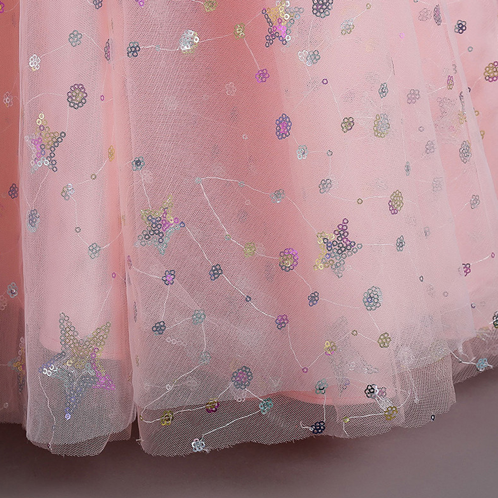 Élégant Princesse Star Noeud D'arc Paillettes Polyester Filles Robes display picture 7