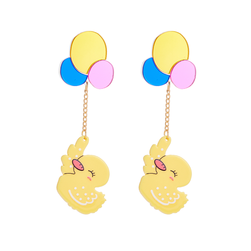 Cartoon Style Cute Balloon Duck Arylic Women's Drop Earrings display picture 1