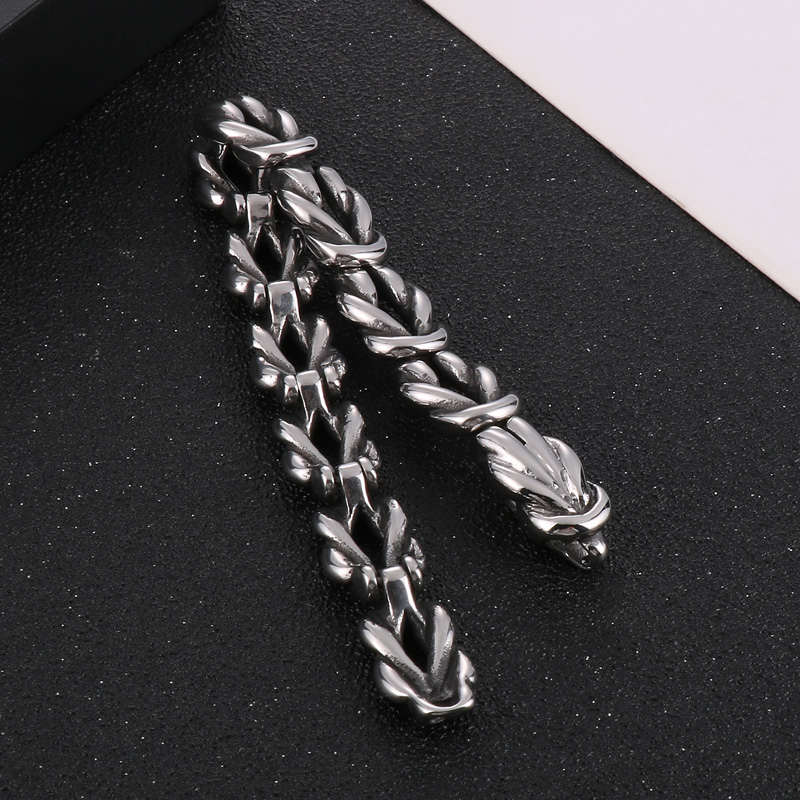 Hip-hop Geometric Titanium Steel Men's Bracelets display picture 2