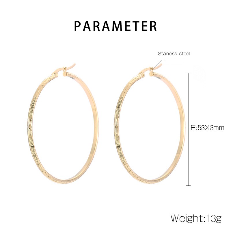 1 Pair Casual Simple Style Solid Color Plating Titanium Steel 18K Gold Plated Hoop Earrings display picture 11