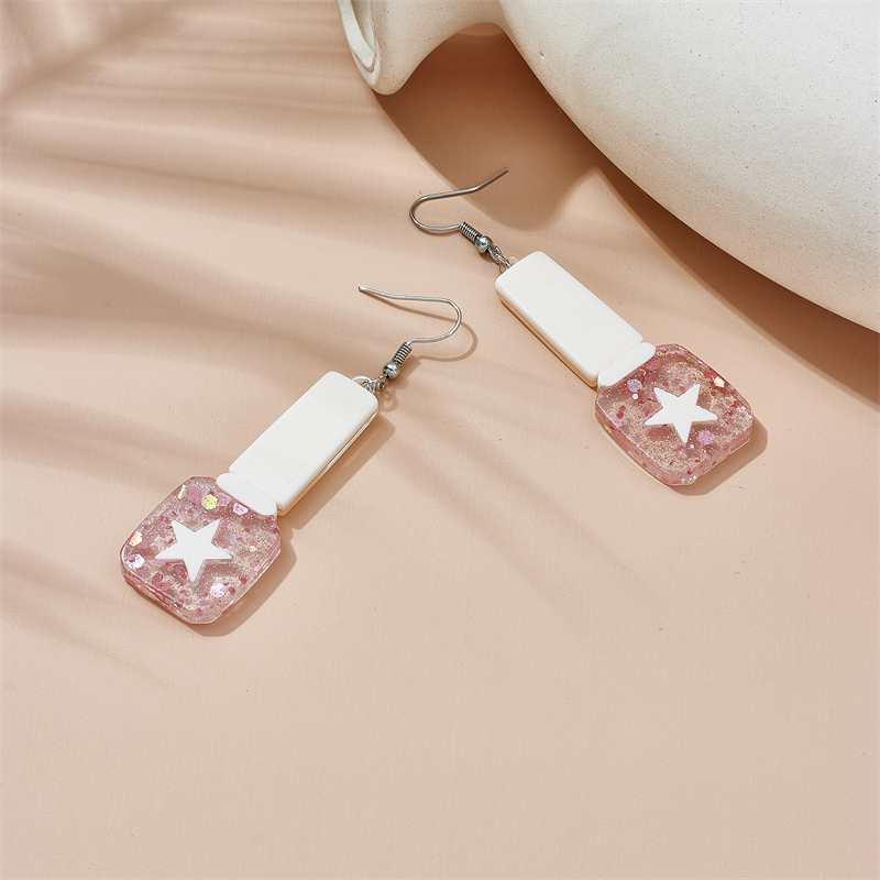 Shiny Star Arylic Sequins Women's Drop Earrings display picture 3