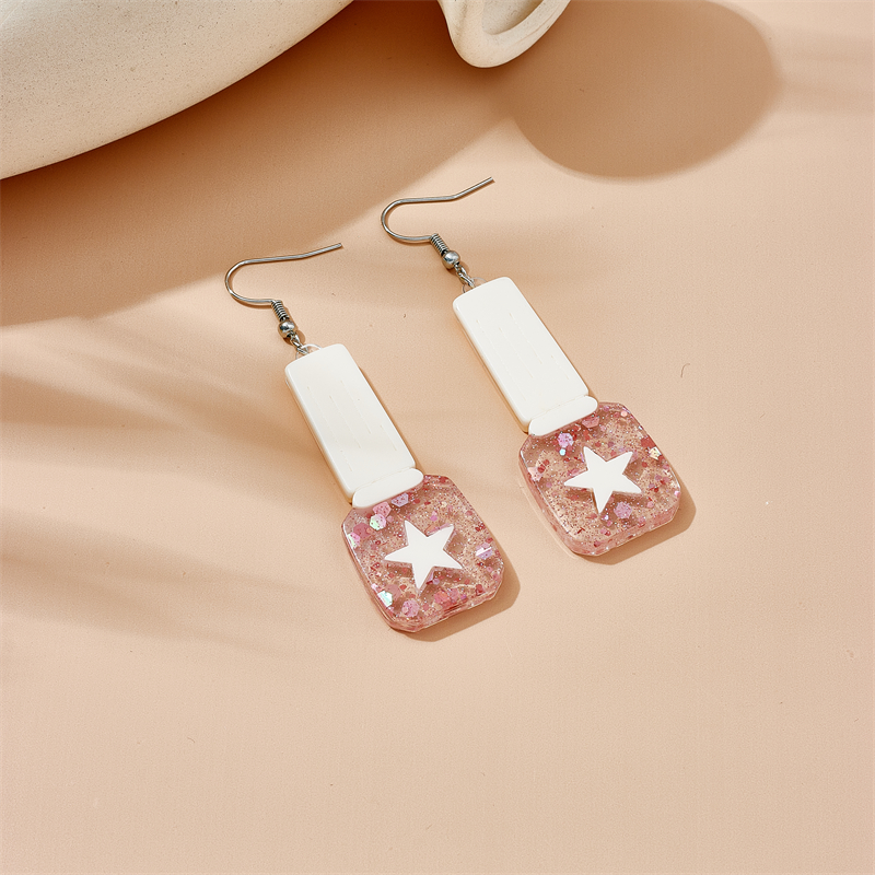 Shiny Star Arylic Sequins Women's Drop Earrings display picture 4