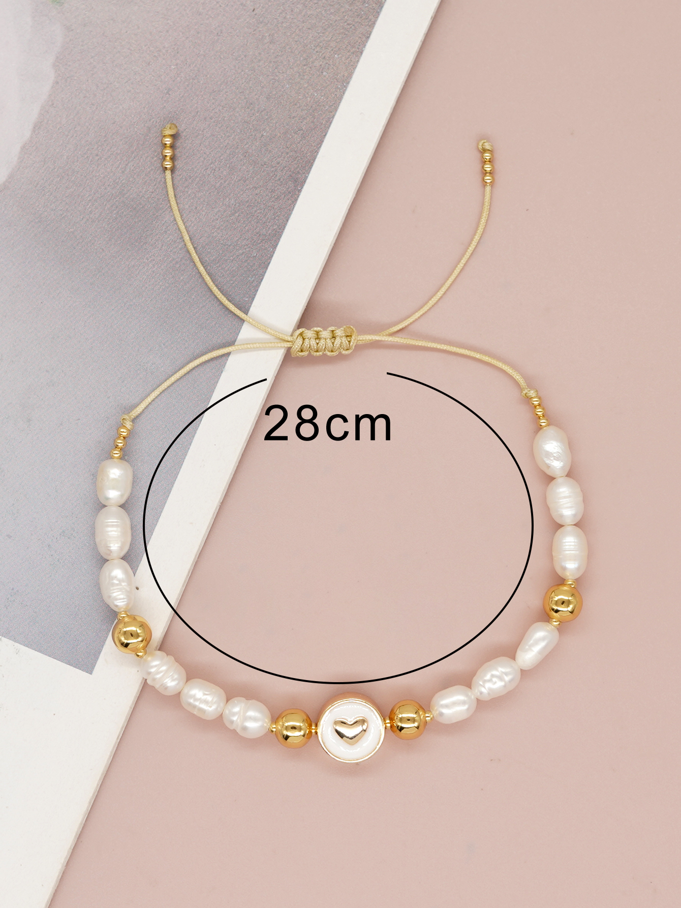 Elegant Cross Star Heart Shape Freshwater Pearl Brass Bracelets display picture 7