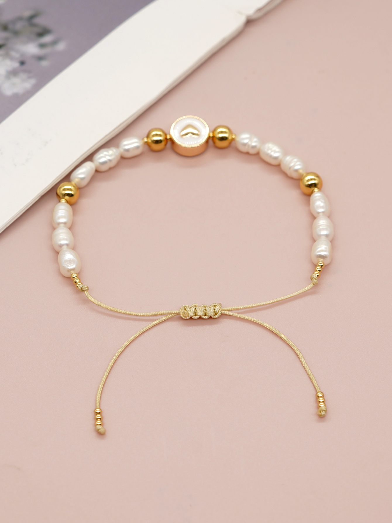 Elegant Cross Star Heart Shape Freshwater Pearl Brass Bracelets display picture 11