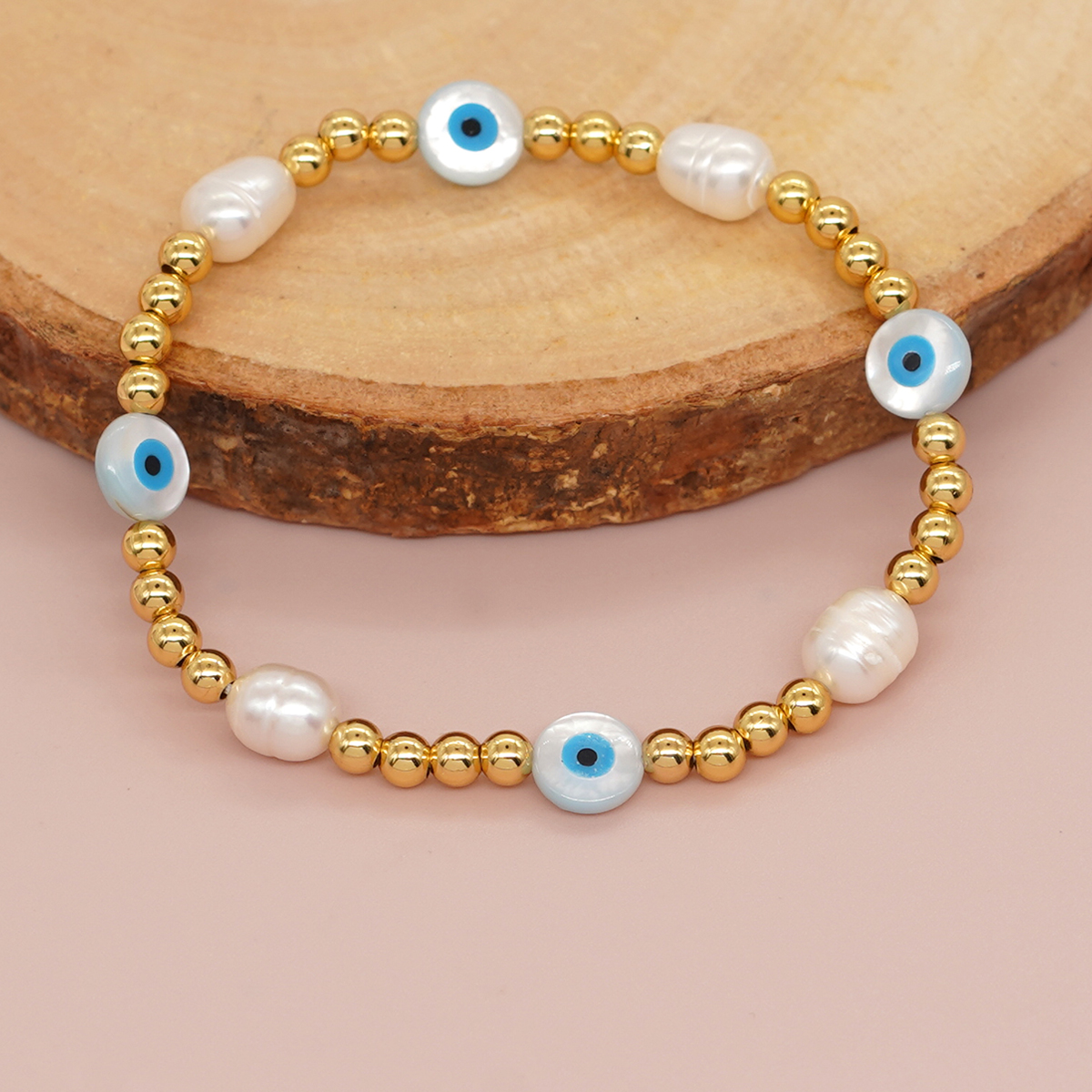 Casual Pentagram Heart Shape Eye Freshwater Pearl Beaded Bracelets display picture 2