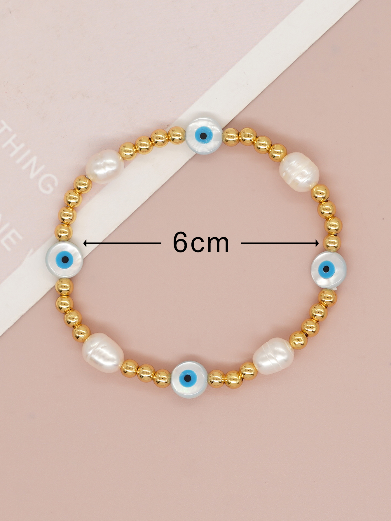 Casual Pentagram Heart Shape Eye Freshwater Pearl Beaded Bracelets display picture 4