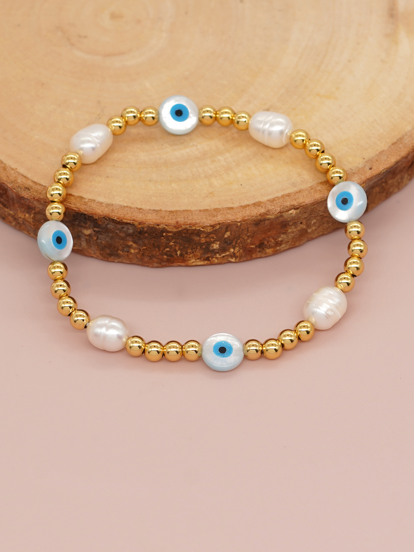 Casual Pentagram Heart Shape Eye Freshwater Pearl Beaded Bracelets display picture 6