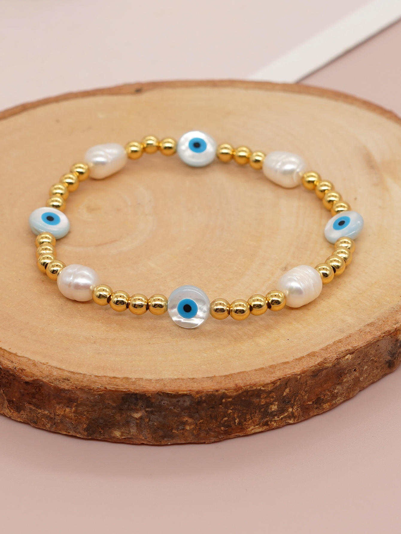 Casual Pentagram Heart Shape Eye Freshwater Pearl Beaded Bracelets display picture 7