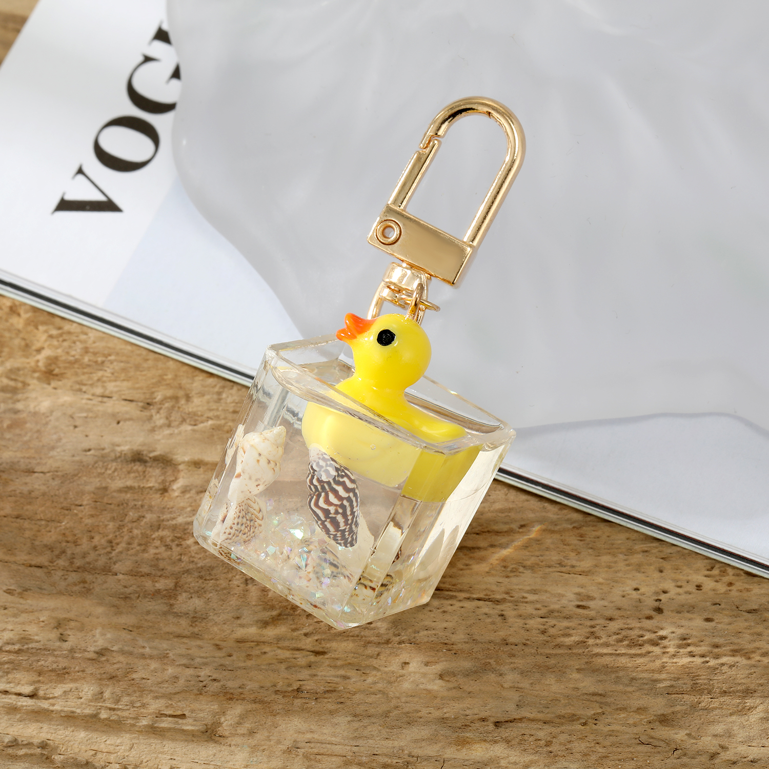 Casual Simple Style Animal Bear Duck Arylic Alloy Resin Bag Pendant Keychain display picture 4
