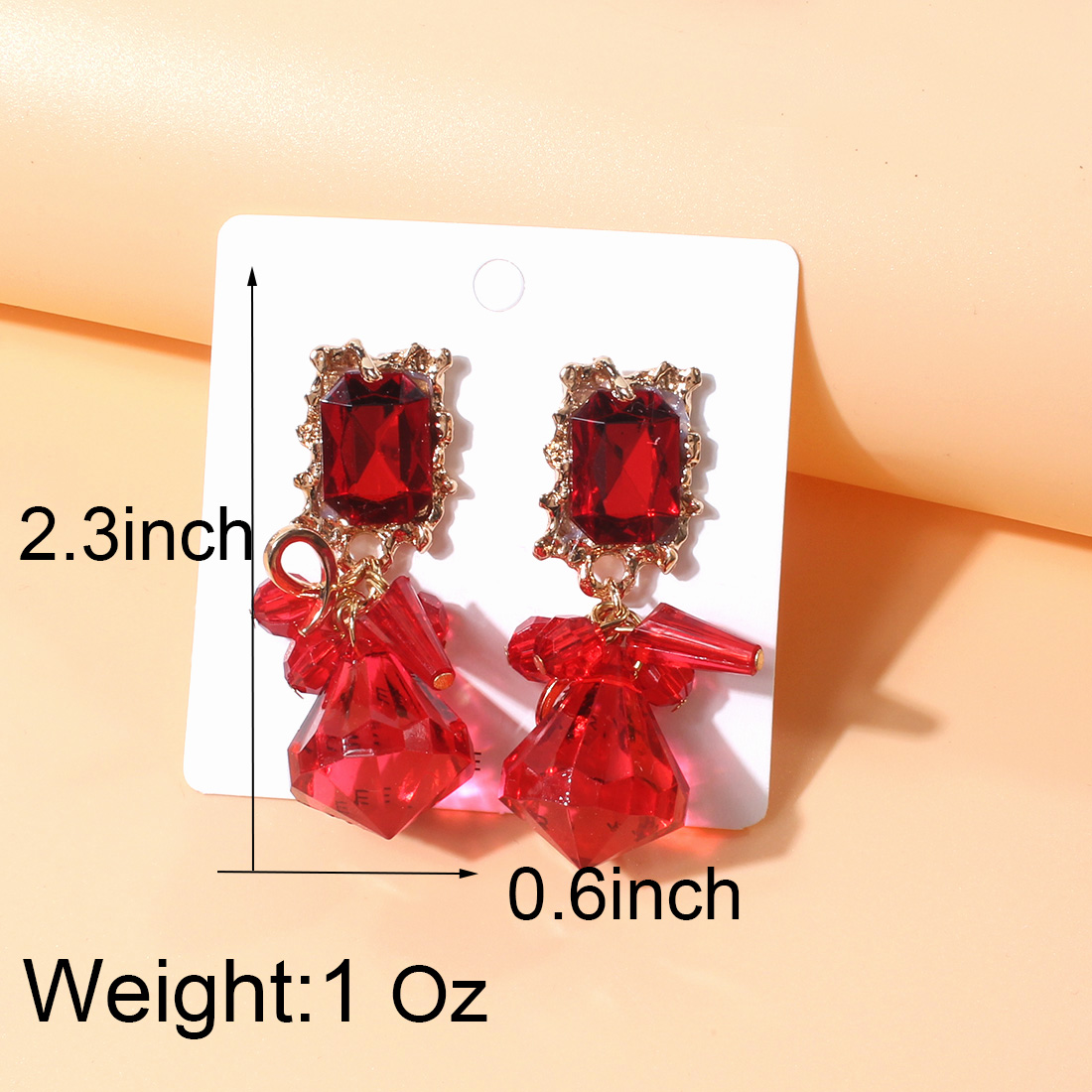 Vintage Style Roman Style Rectangle Alloy Three-dimensional Inlay Acrylic Women's Drop Earrings display picture 1