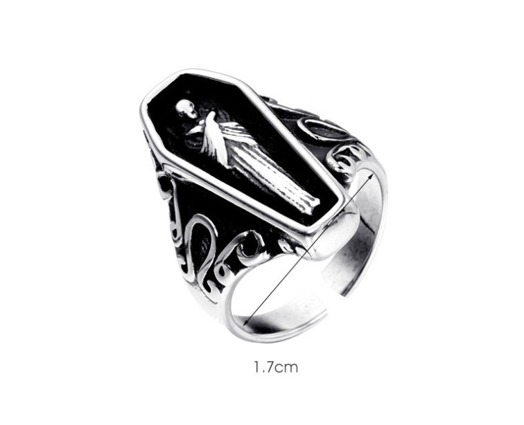 Gothic Retro Punk Mummy Alloy 14k Gold Plated Unisex Open Ring display picture 5