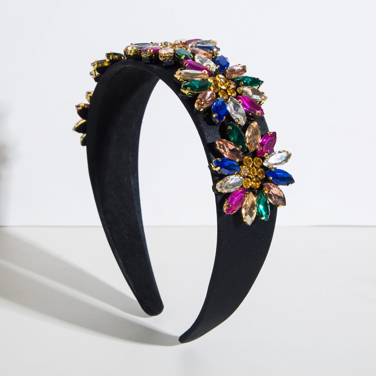 Elegant Luxuriös Einfacher Stil Blume Perlen Strass Stoff Haarband display picture 3