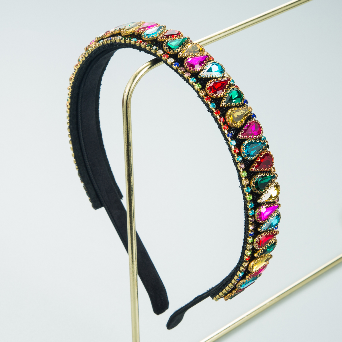 Elegant Luxuriös Einfacher Stil Blume Perlen Strass Stoff Haarband display picture 6