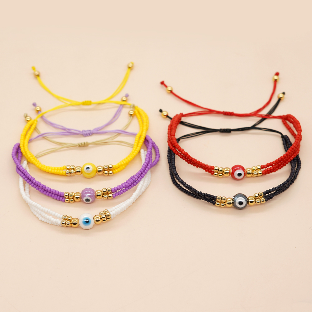 Casual Eye Glass Beaded Braid Women's Bracelets display picture 5