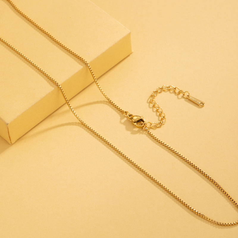 Stainless Steel 18K Gold Plated Simple Style Plating Solid Color Necklace display picture 4