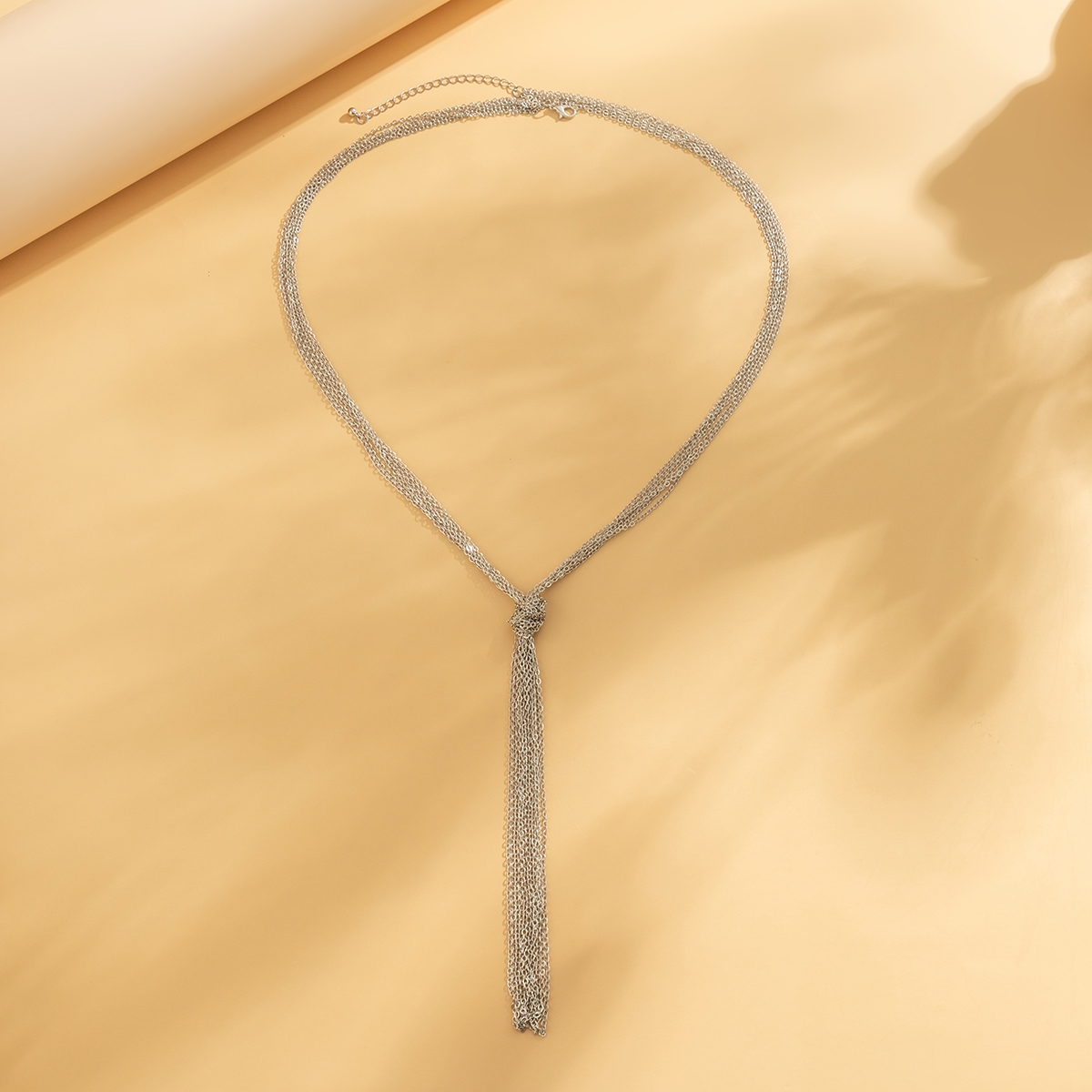 Lässig Einfacher Stil Klassischer Stil Linien Kupfer Lange Halskette display picture 5