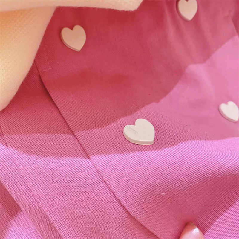 Streetwear Heart Shape Printing Cotton Spandex Polyester Girls Clothing Sets display picture 4
