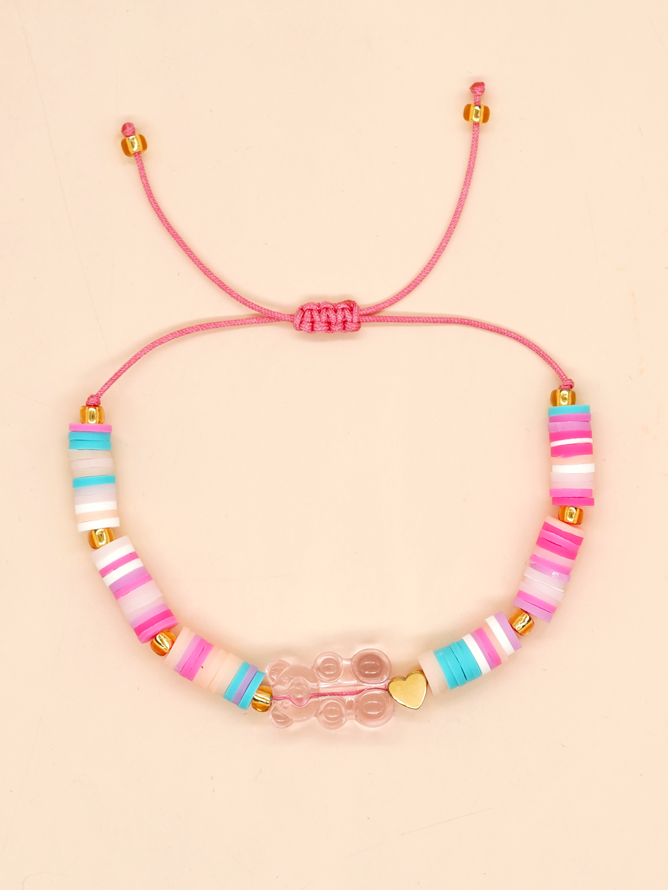 Estilo Simple Ojo Del Diablo Oso Aleación Arcilla Suave Tejido De Punto Mujeres Pulsera display picture 6