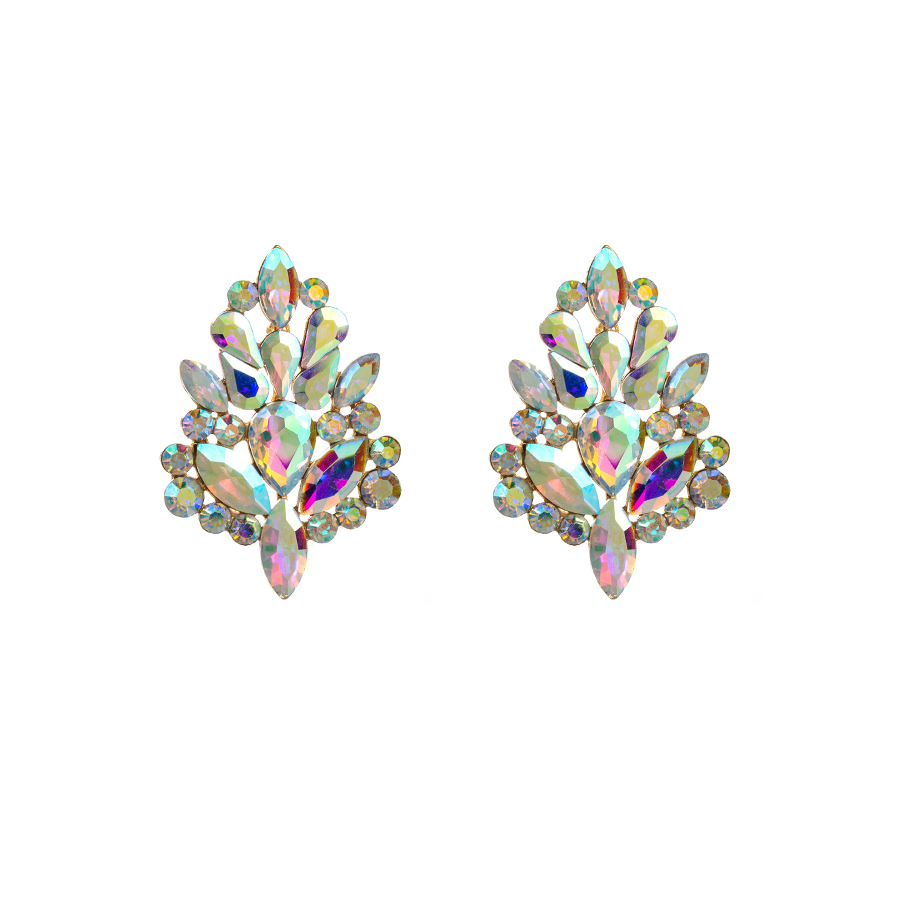 Elegant Luxurious Sweet Tree Alloy Plating Inlay Rhinestones Gold Plated Women's Ear Studs display picture 6