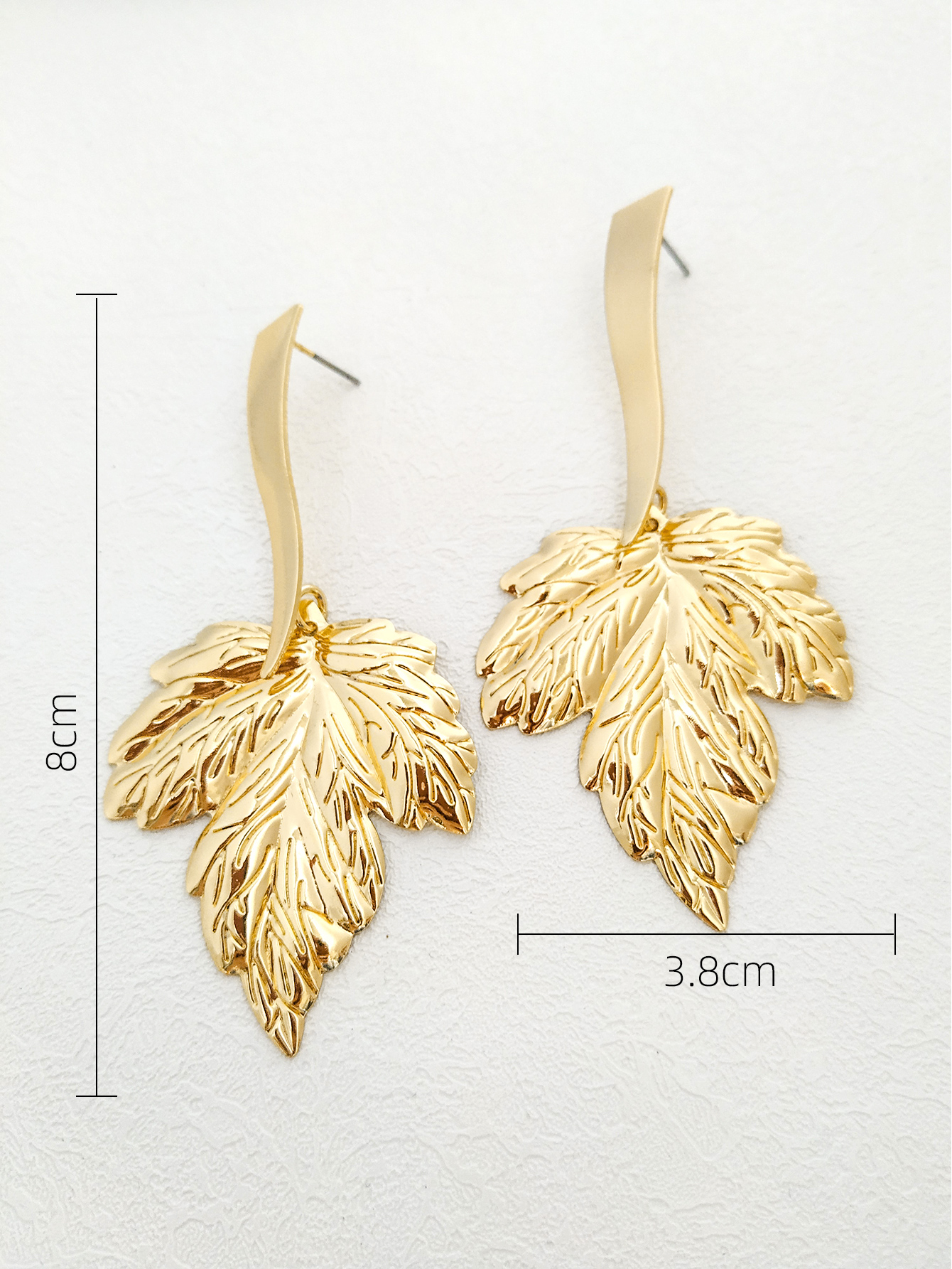 1 Pair Vacation Square Maple Leaf Heart Shape Plating Alloy Drop Earrings display picture 8