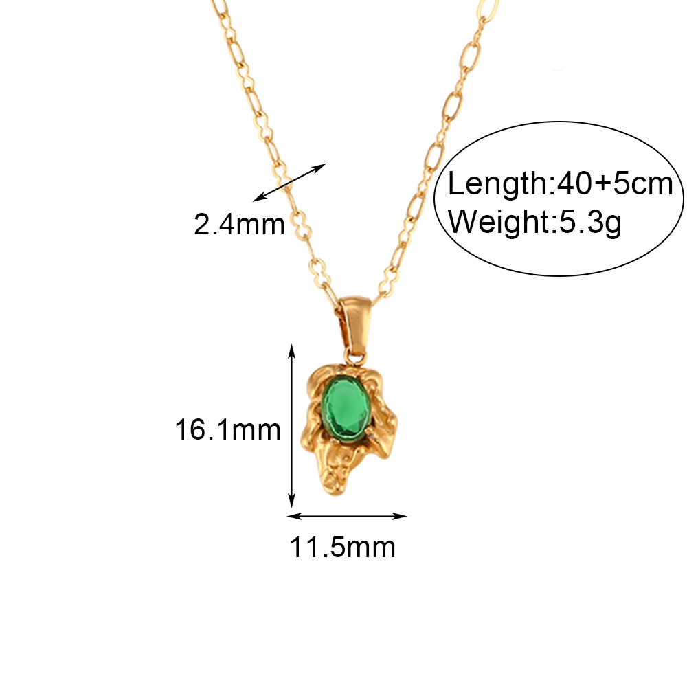 Modern Style Irregular Stainless Steel Plating Inlay Zircon 18k Gold Plated Earrings Necklace display picture 2