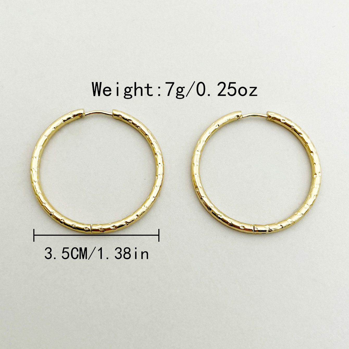 1 Pair Simple Style Round Polishing Plating 304 Stainless Steel 14K Gold Plated Hoop Earrings display picture 3